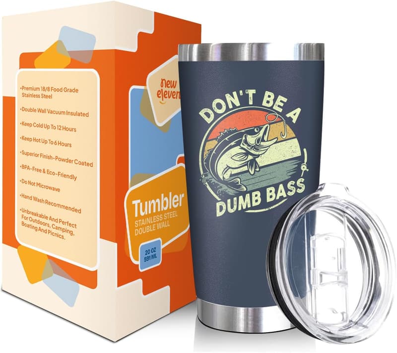 Father's Day Fishing Tumbler Gift for Dad – 20 Oz