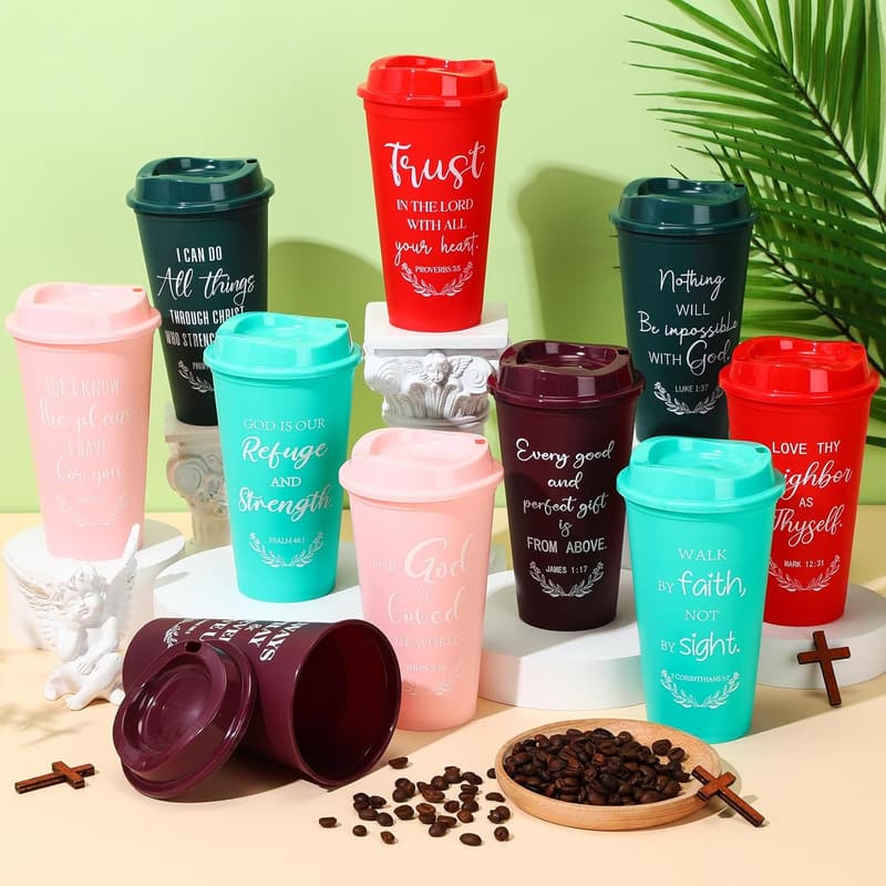 Father's Day Bible Verse Tumblers - 20 Pack Inspirational Cups