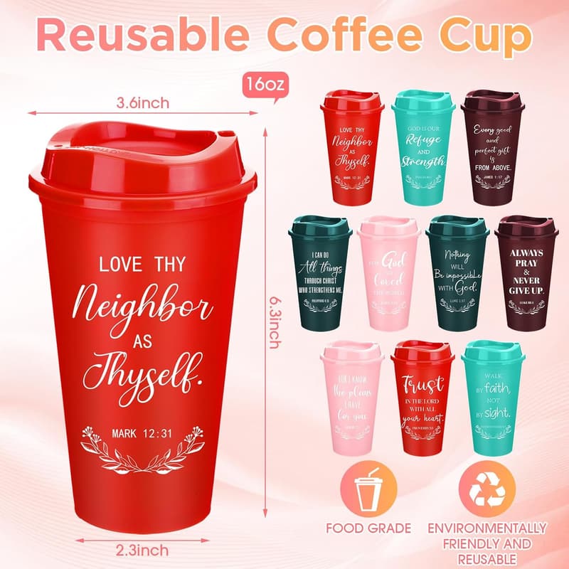 Father's Day Bible Verse Tumblers - 20 Pack Inspirational Cups