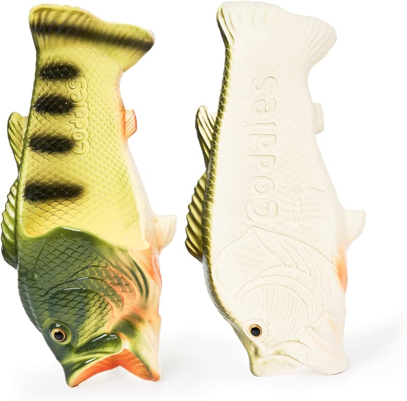 Funny Fish Flip Flops | Unisex Bass Slides for Pool & Beach