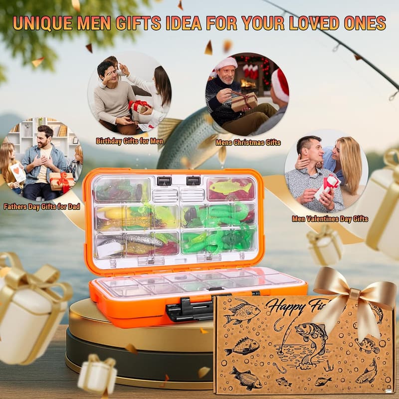 Fishing Lures Kit for Freshwater - 105pcs Dad Gifts for Father's Day