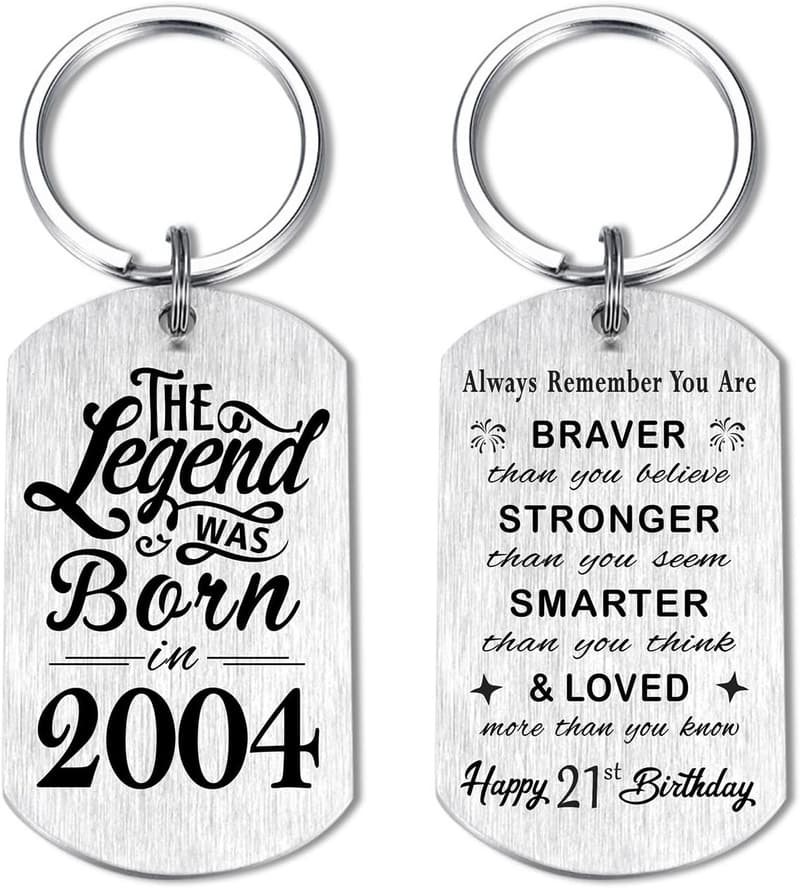 Personalized Birthday Keychain for Men and Women