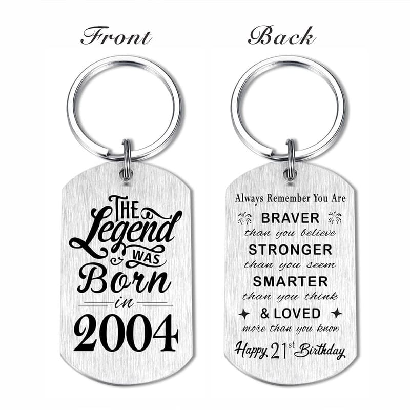Personalized Birthday Keychain for Men and Women