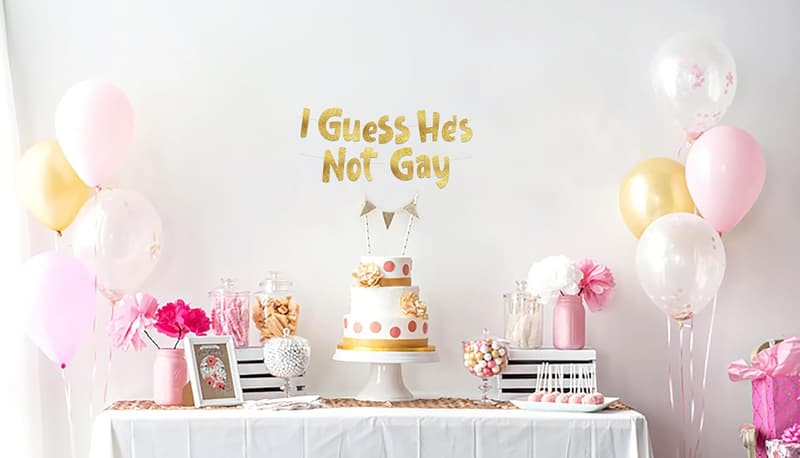 Bachelor Party Gold Glitter Banner - Fun Decorations and Supplies