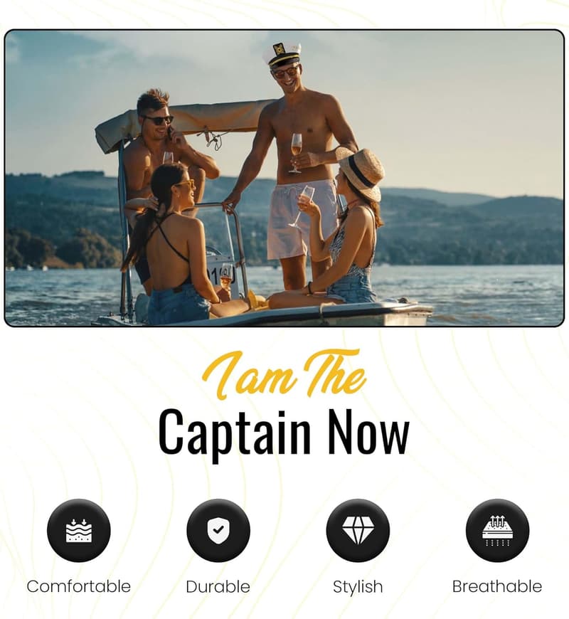 Nautical Bachelor Party Captain's Hat for Groom-to-Be