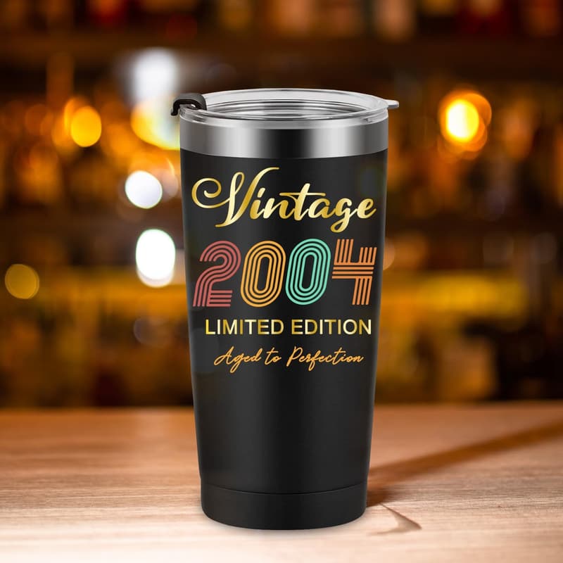 21st Birthday Black 20oz Tumbler - Gift for Him or Her