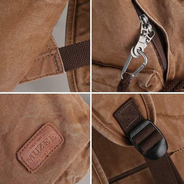 Lightweight Canvas Backpack for Travel and School