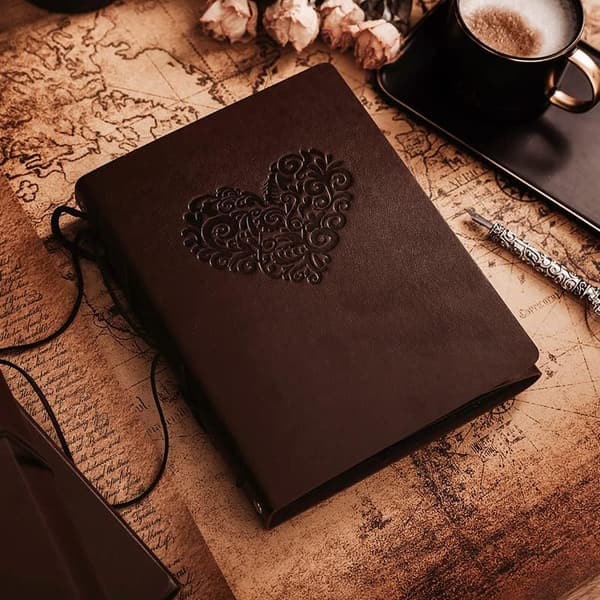 Leather Photo Album for 160 Photos with Writing Space