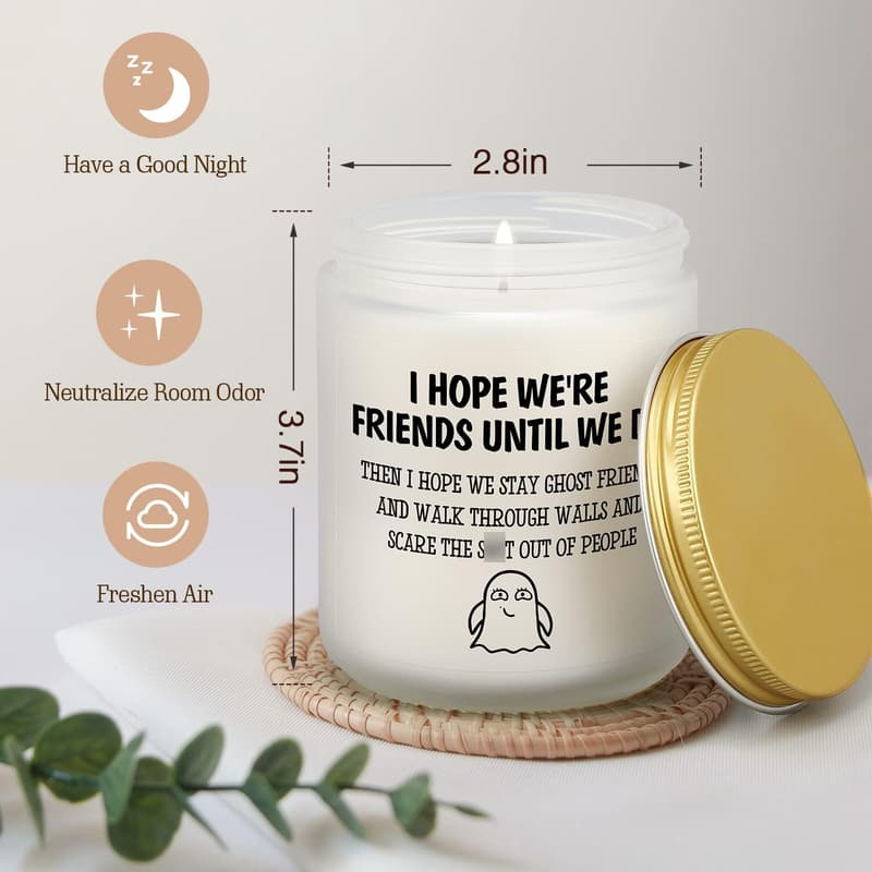 Personalized Lavender Candle - Unique Friendship Gift for Her