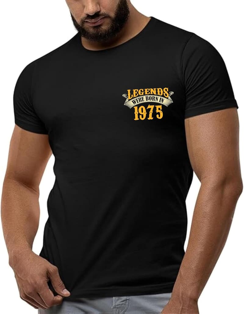 50th Birthday Vintage Shirt for Men - Born 1975 Tee