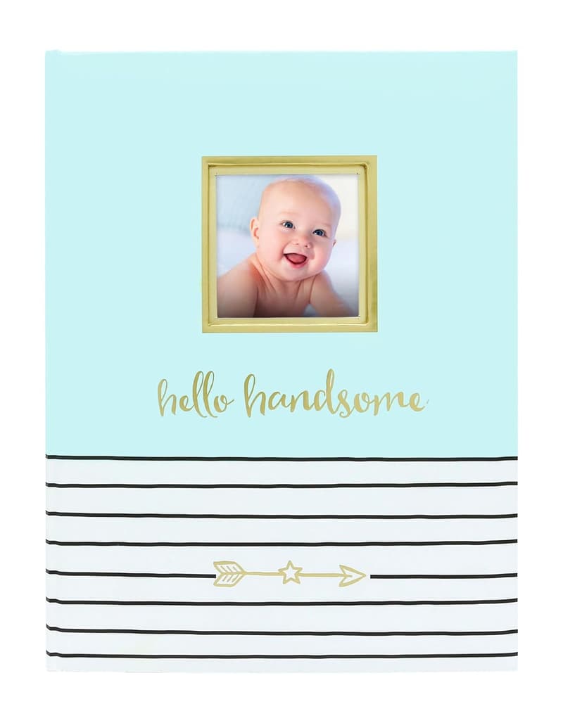 First 5 Years Baby Memory Book with Photo Insert - Blue