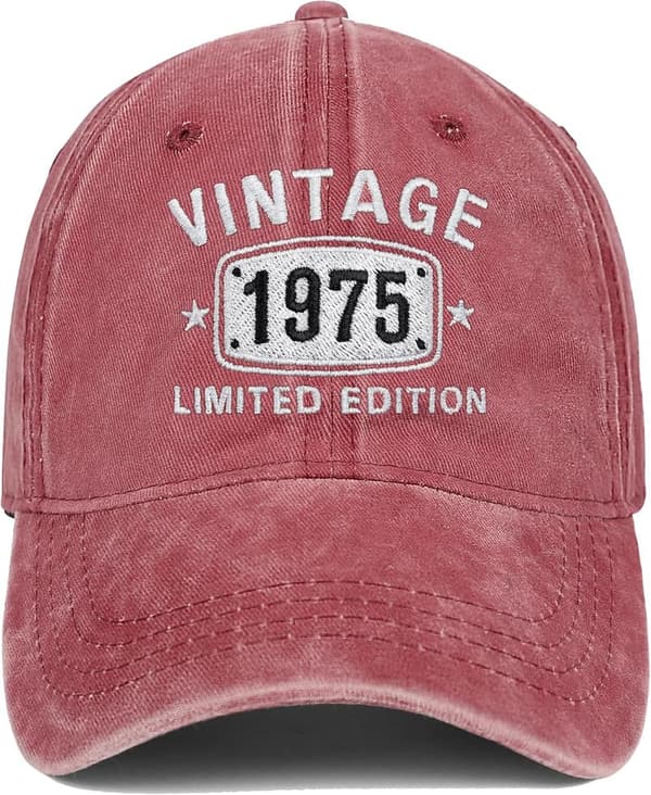 50th Birthday Vintage Red Hat for Men and Women