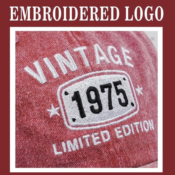 50th Birthday Vintage Red Hat for Men and Women