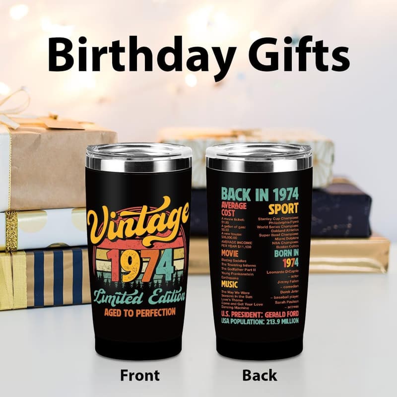 51st Birthday Stainless Steel Travel Tumbler for Men