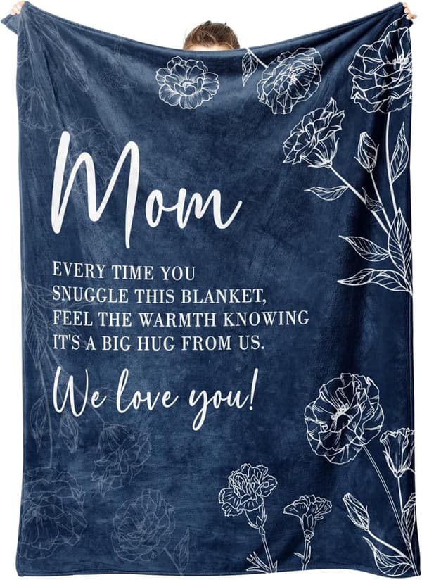 Mom Birthday Blanket Gift from Daughter/Son - 60