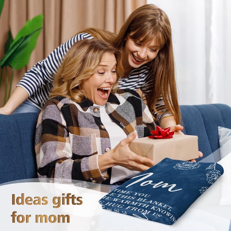 Mom Birthday Blanket Gift from Daughter/Son - 60