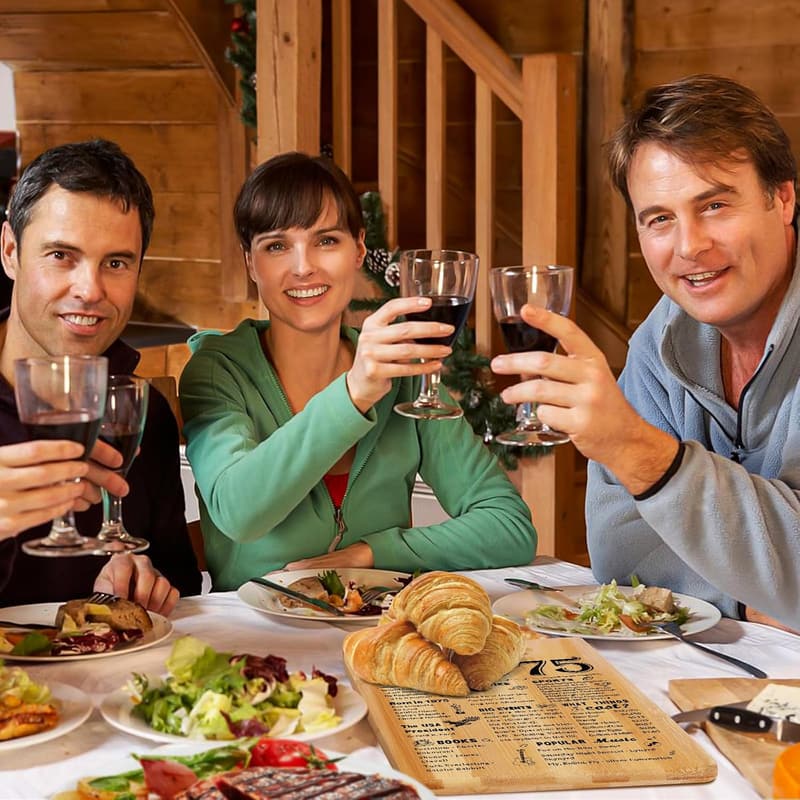 50th Birthday Double-Sided Cutting Board Gift for Him/Her