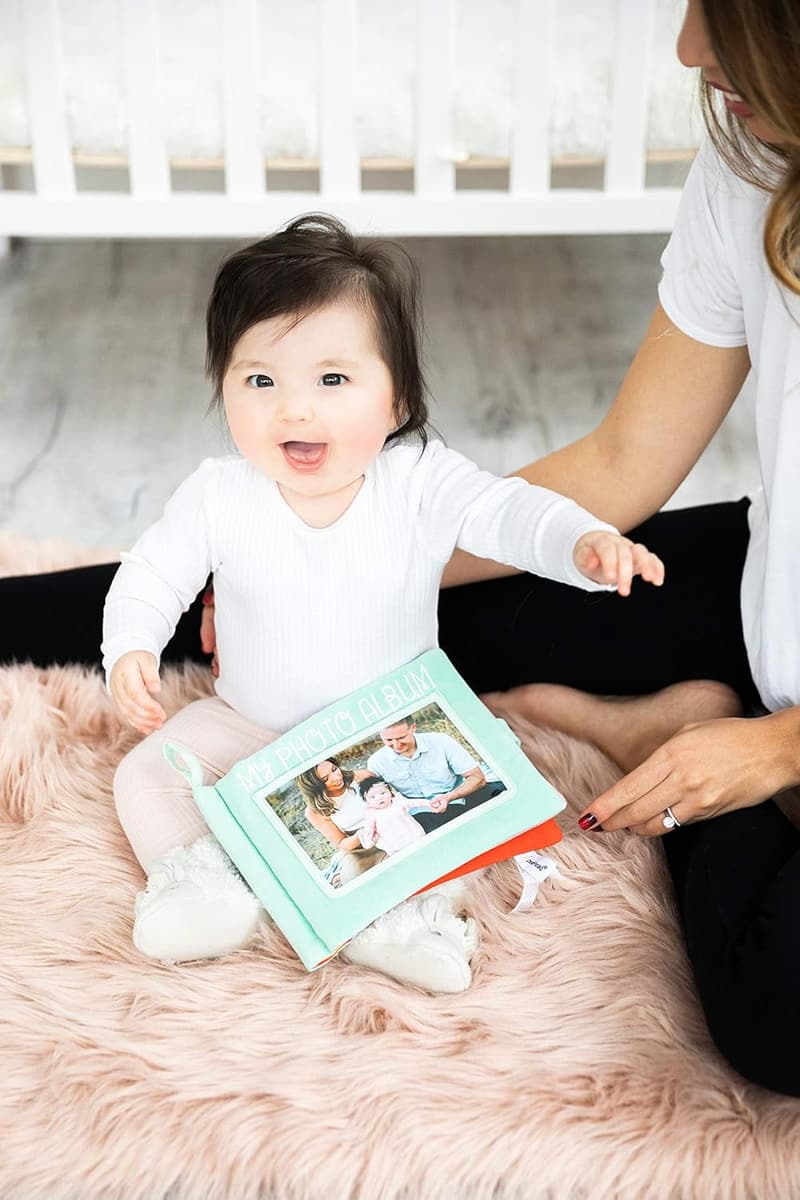 Gender Neutral Baby Plush Photo Album - 8.75x6.25 inches