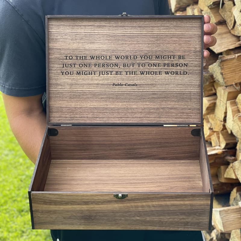 Personalized Wooden Name Box - Keepsake Gift for Him/Her