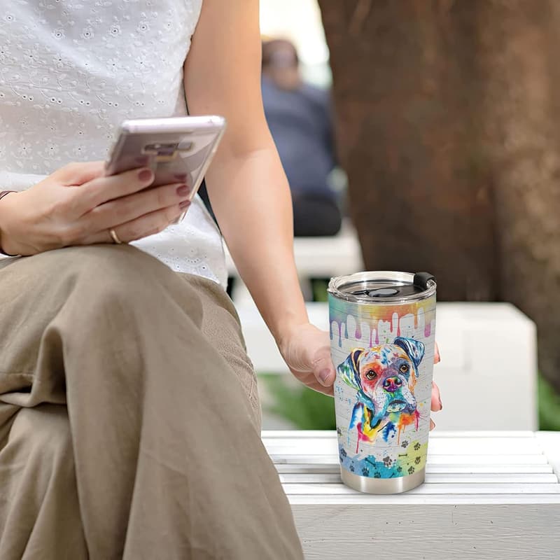 20oz Stainless Steel Tumbler for Boxer Dog Owners