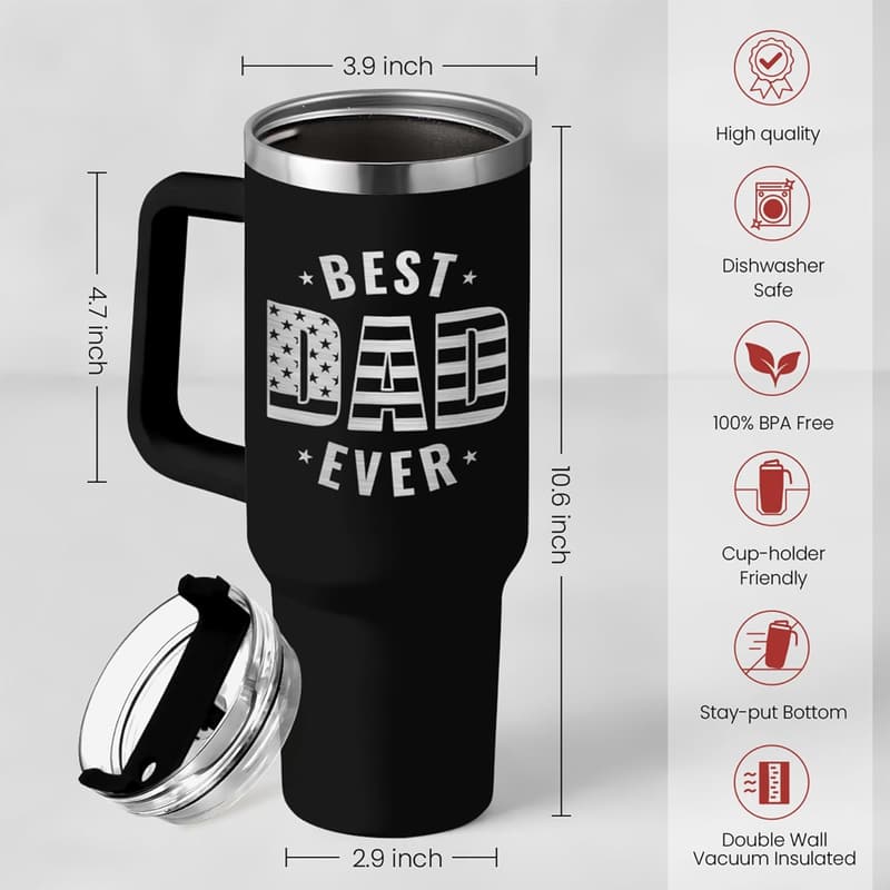 40 Oz Insulated Tumbler for Dad – Perfect Gift for Any Occasion