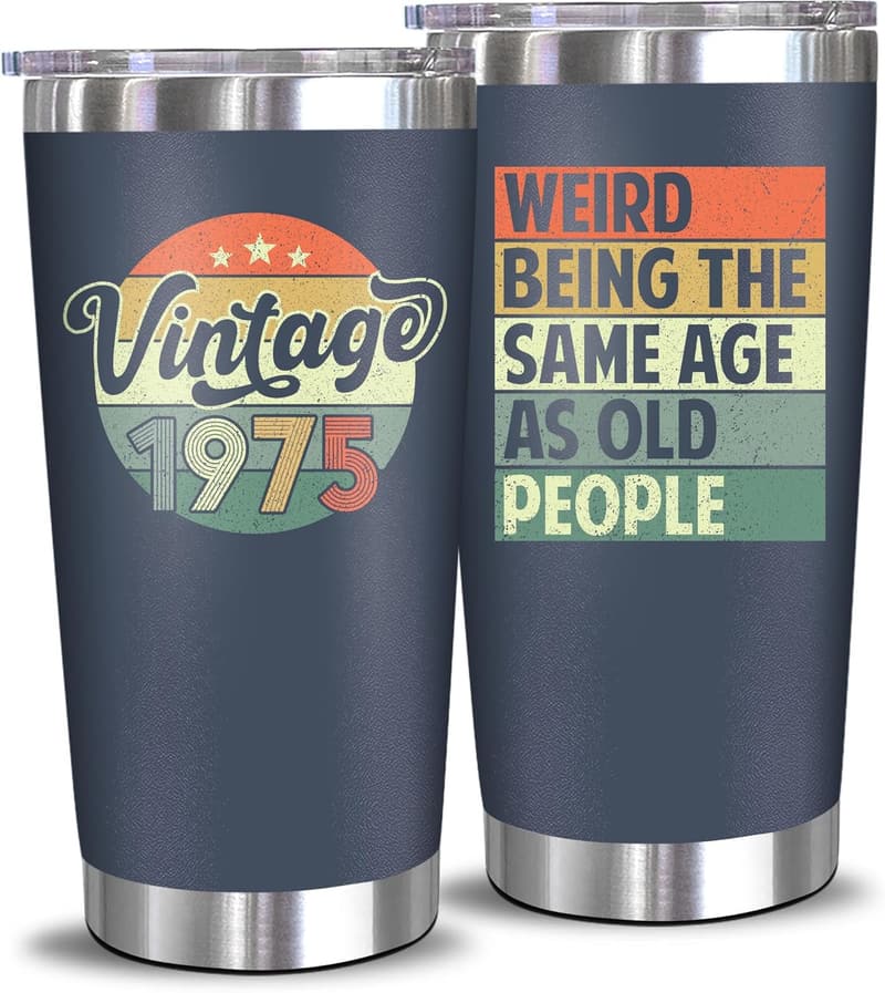 50th Birthday Tumbler - 20 Oz Gift for Him or Her