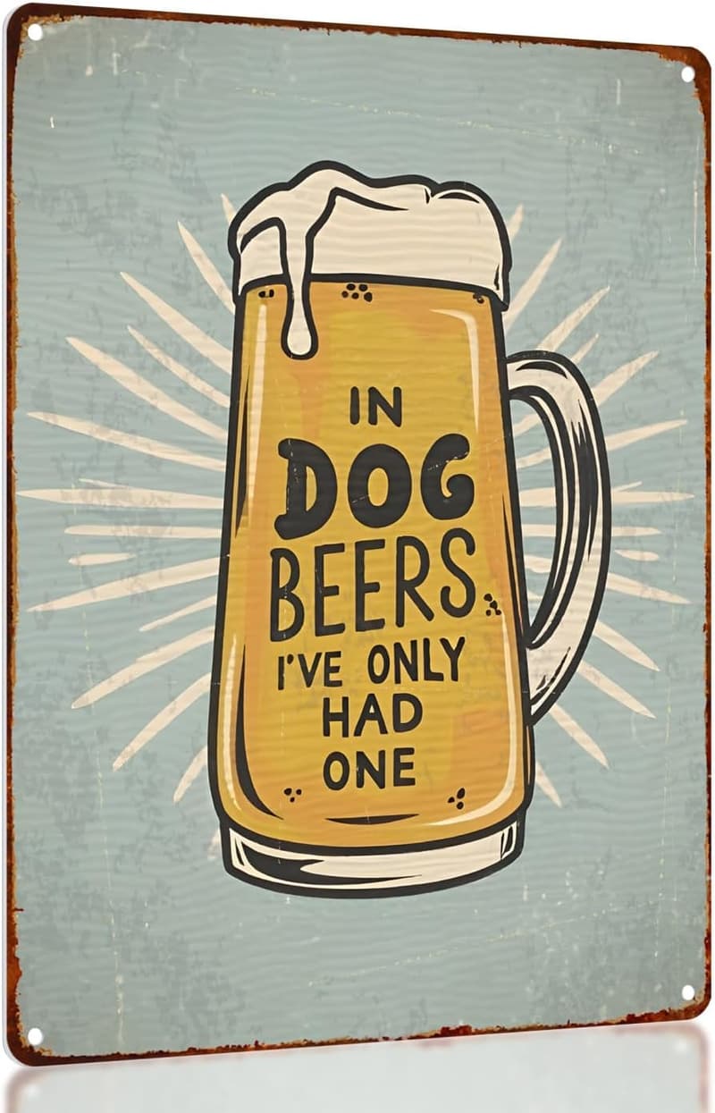 Humorous Vintage Metal Bar Sign for Beer Lovers