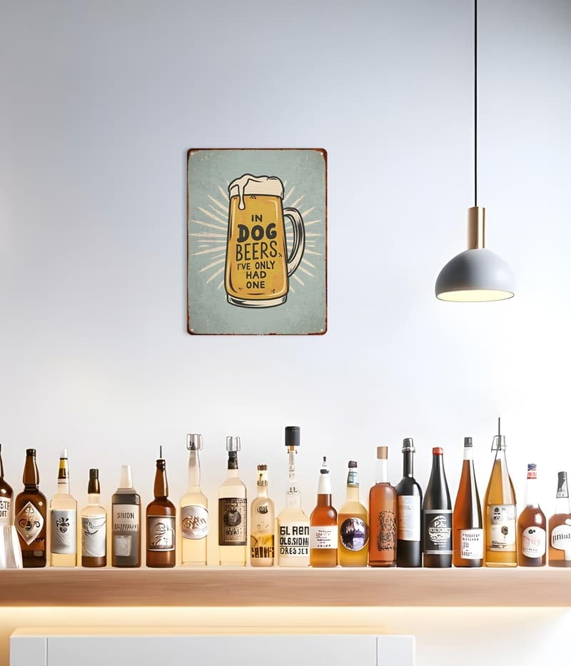 Humorous Vintage Metal Bar Sign for Beer Lovers
