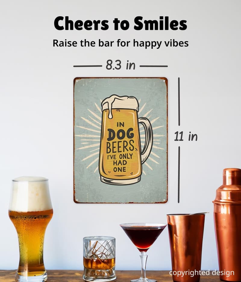 Humorous Vintage Metal Bar Sign for Beer Lovers