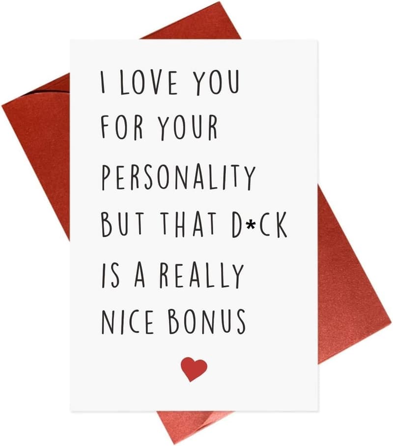Naughty Anniversary Card for Him - Funny Valentine's Day Humor