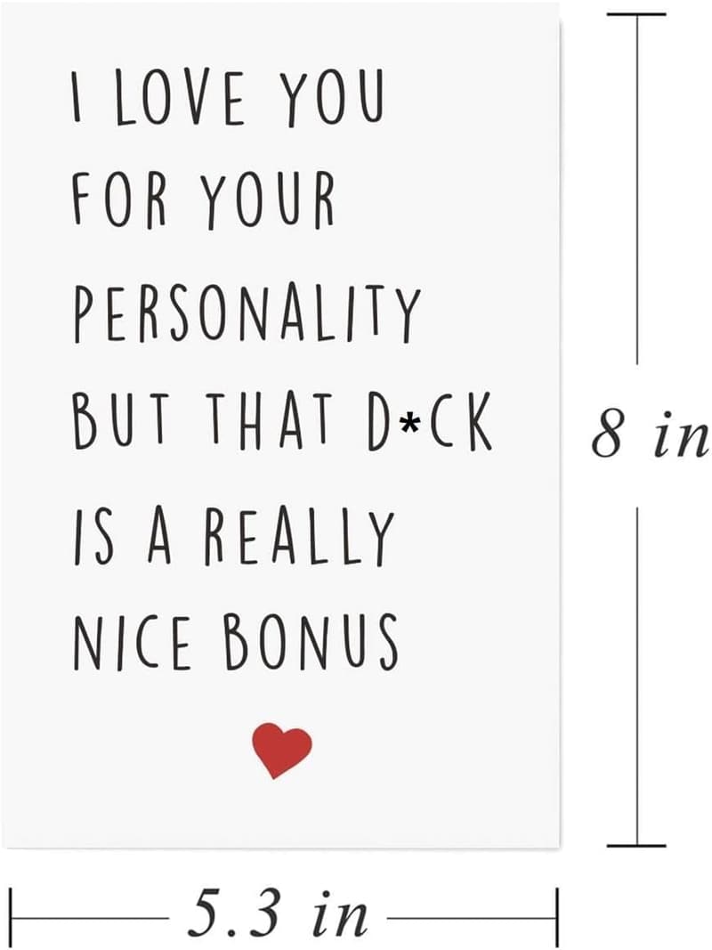 Naughty Anniversary Card for Him - Funny Valentine's Day Humor
