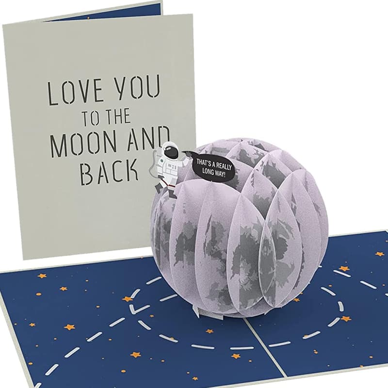 Happy Birthday 3D Pop-Up Card - Love You to the Moon