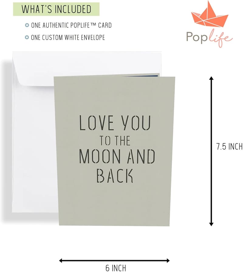 Happy Birthday 3D Pop-Up Card - Love You to the Moon