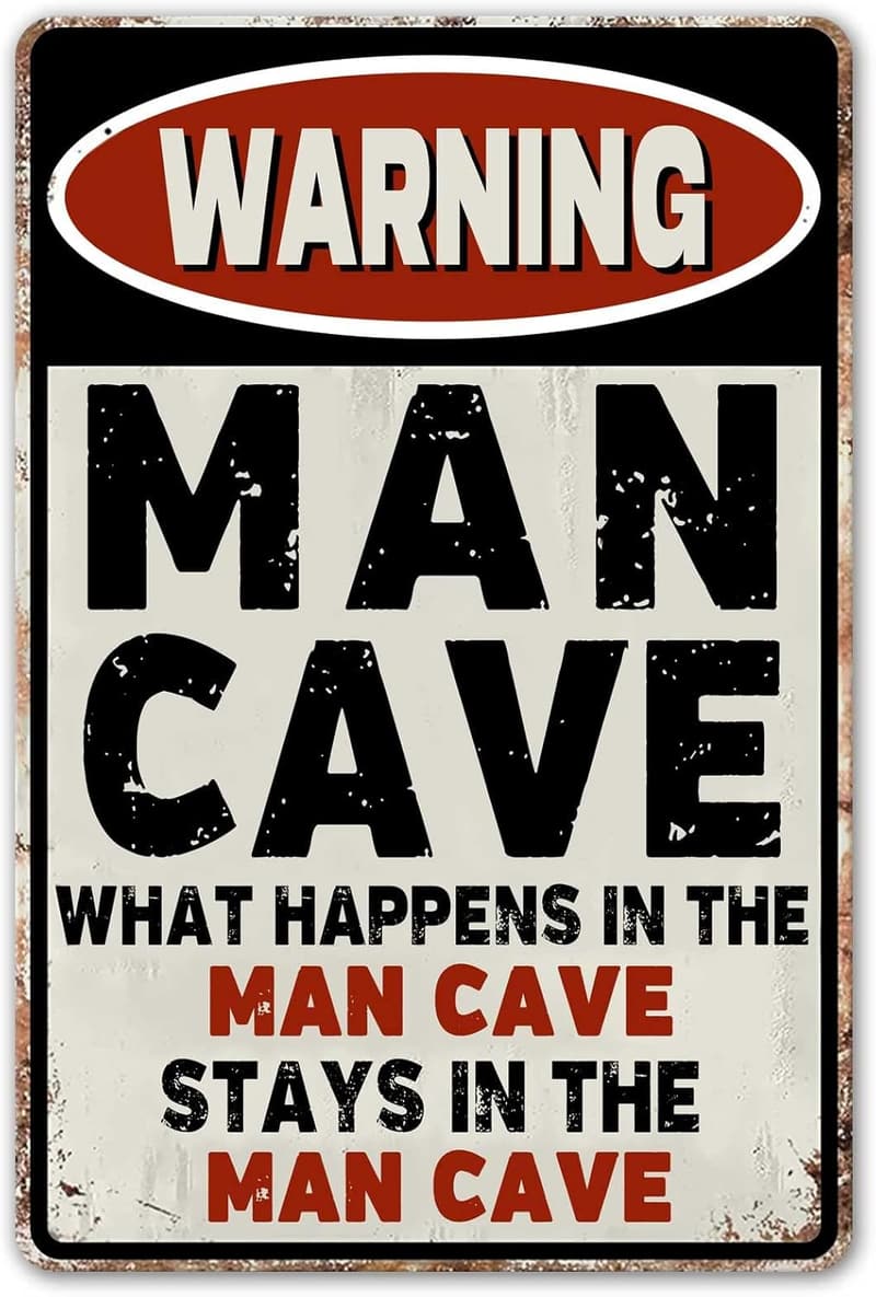 Vintage Metal Sign for Man Cave Home Bar Decor