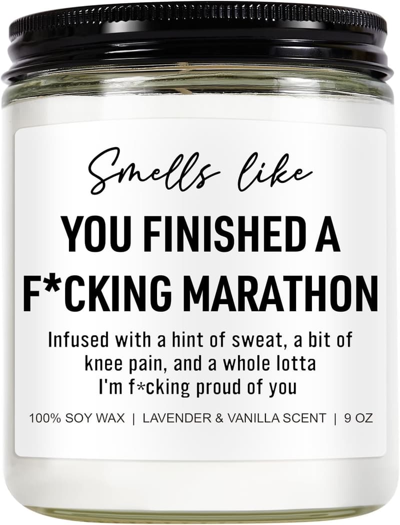 Running Scented Candle - Funny Gift for Runners - 9 oz