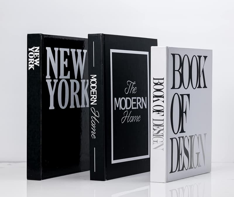 XL Modern Decorative Book Set for Home - Stylish Faux Stack