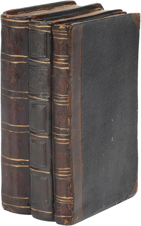 Set of 3 Retro Decorative Resin Books for Home Decor