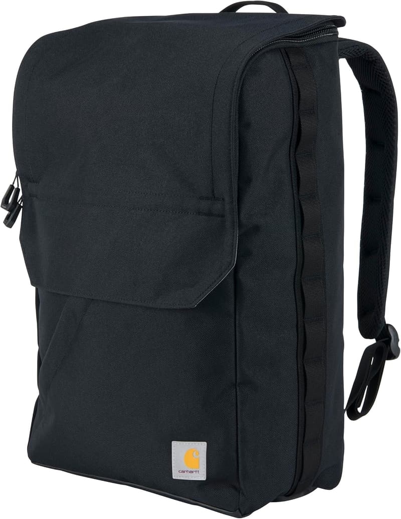 Durable Black Top-Load Backpack with Laptop Sleeve