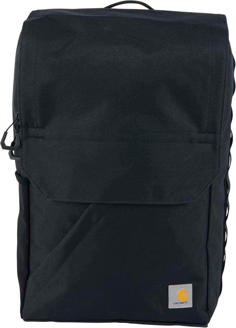 Durable Black Top-Load Backpack with Laptop Sleeve