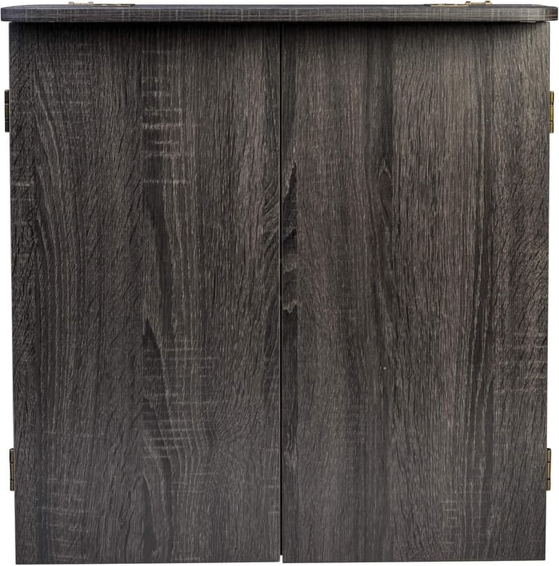 Rustic Grey Dartboard Cabinet Set with LED Lighting & Scoring