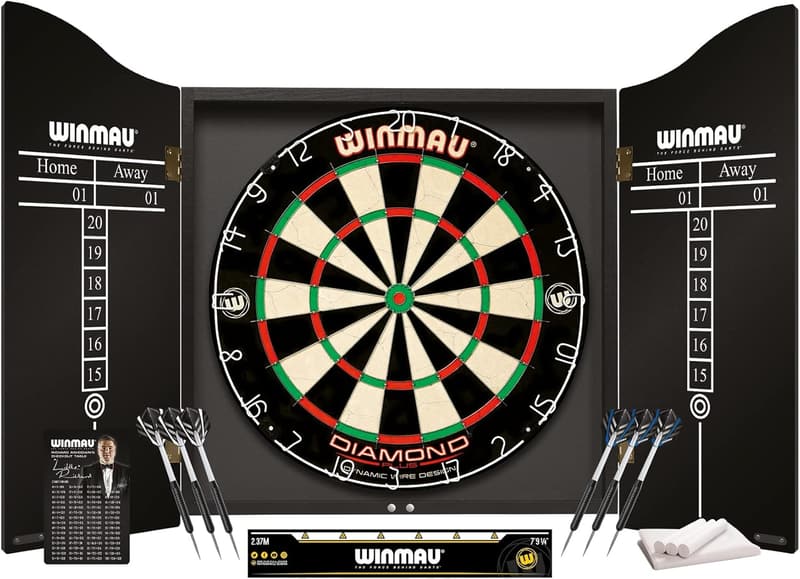 WINMAU Diamond Plus Dartboard Set with Surround and Darts