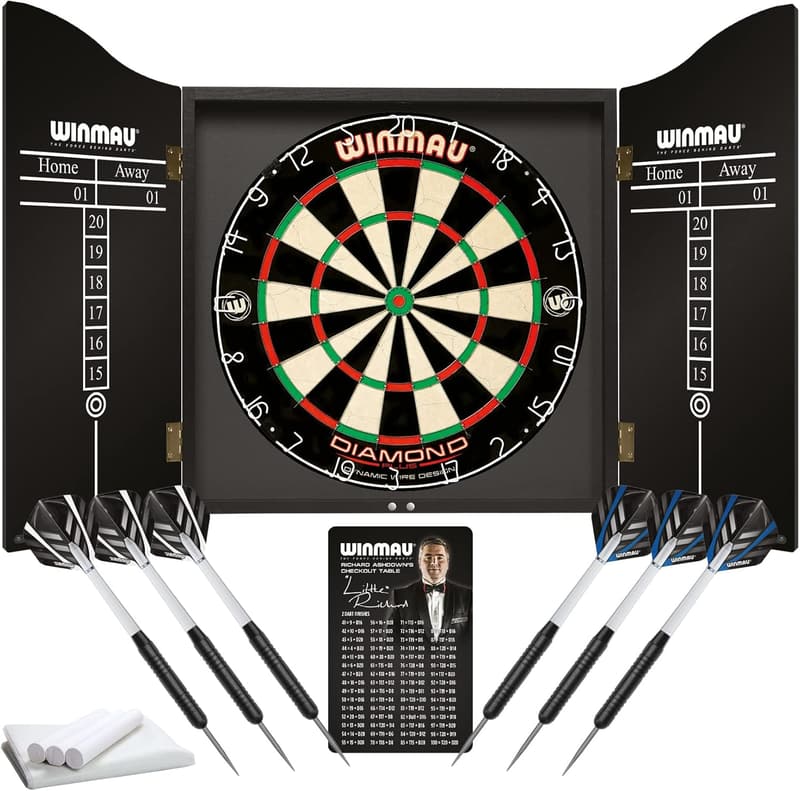 WINMAU Diamond Plus Dartboard Set with Surround and Darts