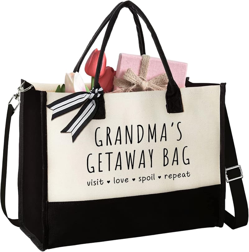 Grandma Gifts - Canvas Tote Bag for Grandchildren