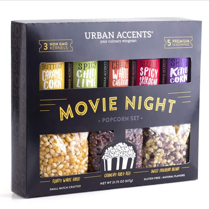 Movie Night Gourmet Popcorn Kernels & Seasoning Variety Pack