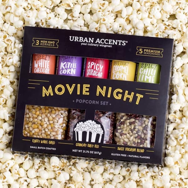 Movie Night Gourmet Popcorn Kernels & Seasoning Variety Pack