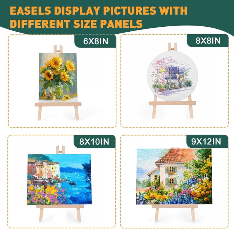 Professional 52-Piece Acrylic Paint Set with Easels and Brushes
