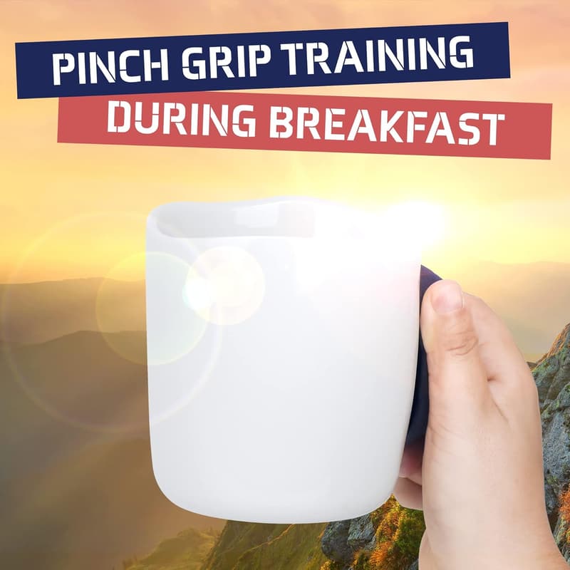 Climbing Gear: 2 Pack XL Ceramic Mugs with Resin Holds