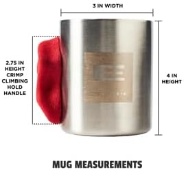 Insulated Rock Climbing Mug with Grip - 9 oz Capacity