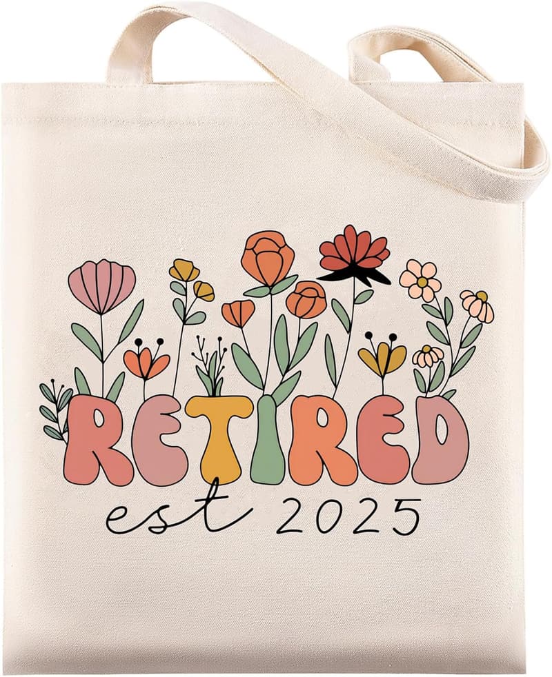 Retirement Gift Canvas Tote Bag for Women