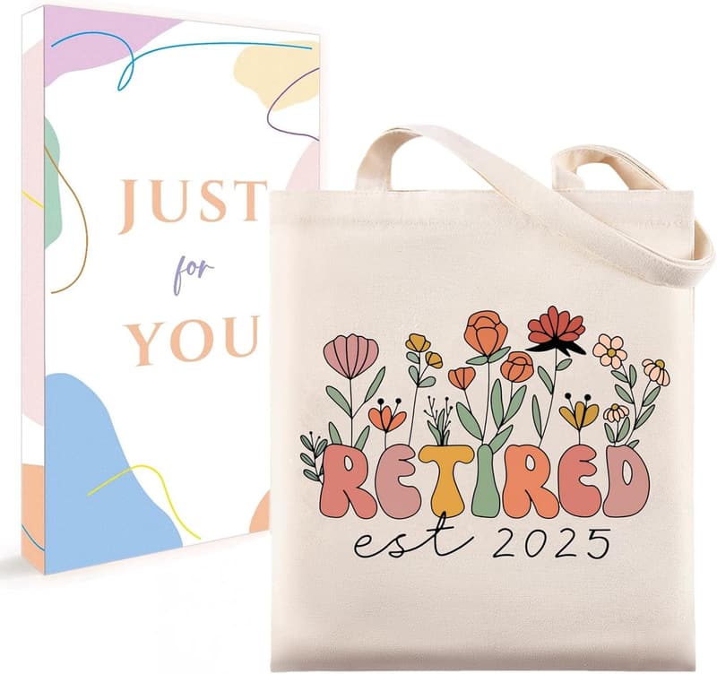 Retirement Gift Canvas Tote Bag for Women